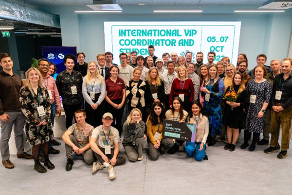 The group gathered for a photo during the first ever international VIP coordinator assembly.